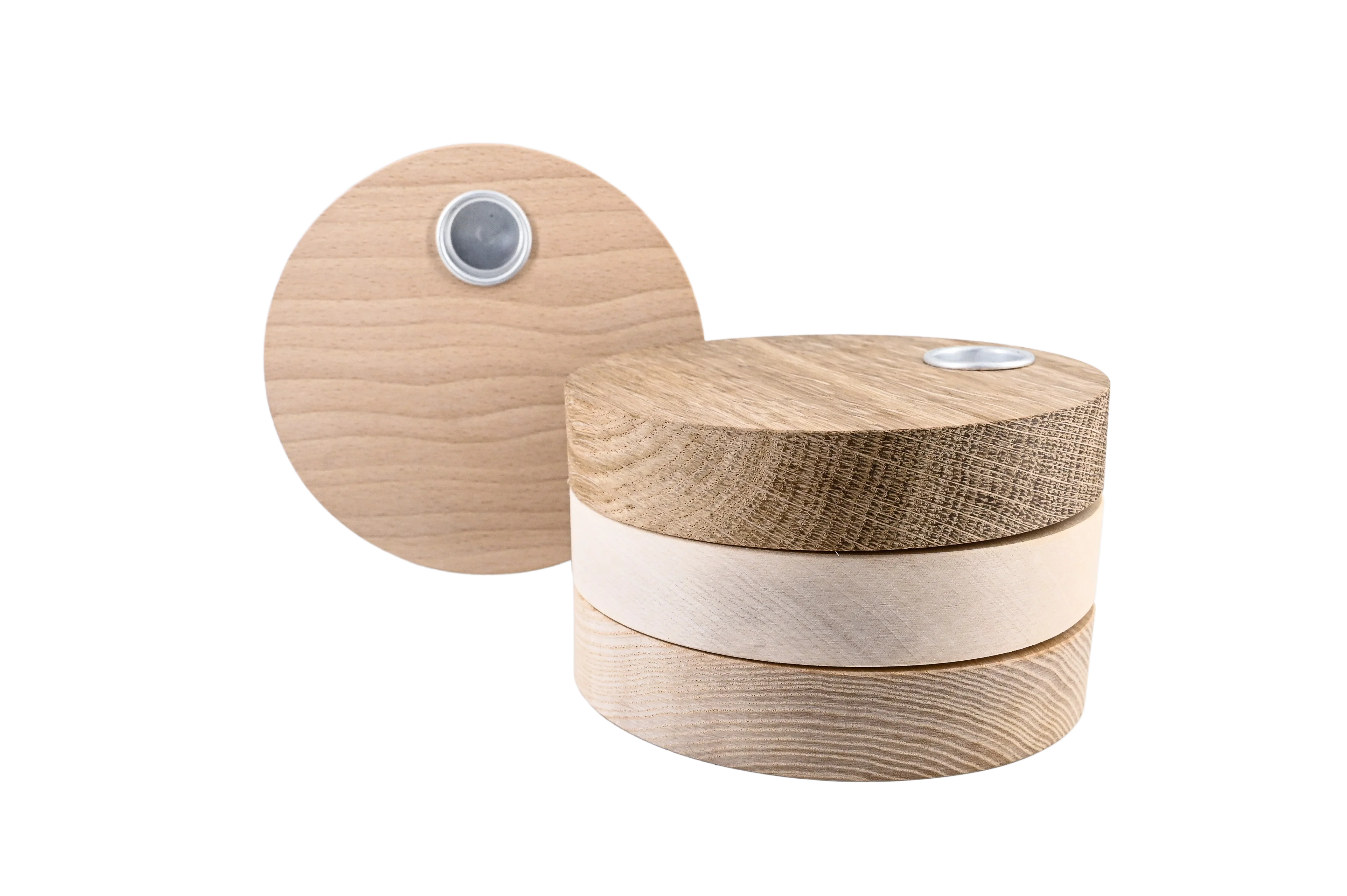 Gravurrohling, 2er Pack, 12,5cm Durchmesser, (verschiedene Holzarten)