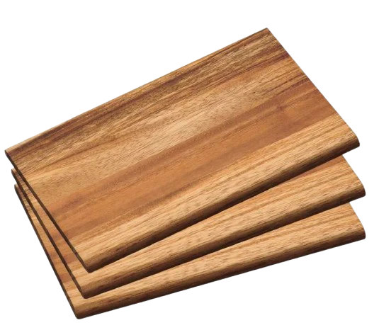 KESPER Holzbrettchen aus Akazienholz, 23x15x1cm, 3er Pack