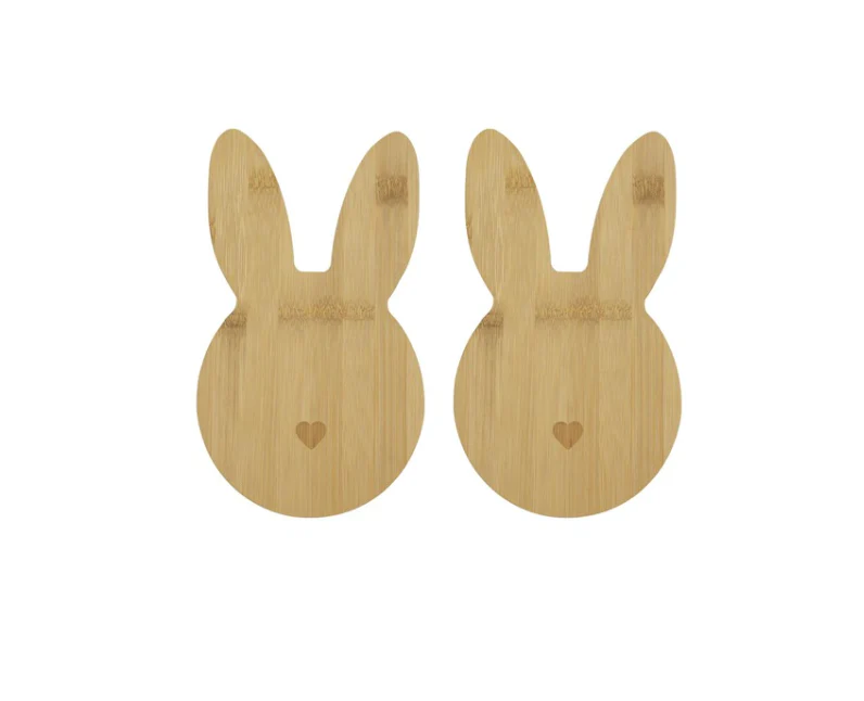 Mr Beam Bambusbrett, Hasenform,24x14x1cm, 2er Pack
