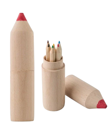 Mr Beam Buntstifte-Set in Holzbox, 4er Pack