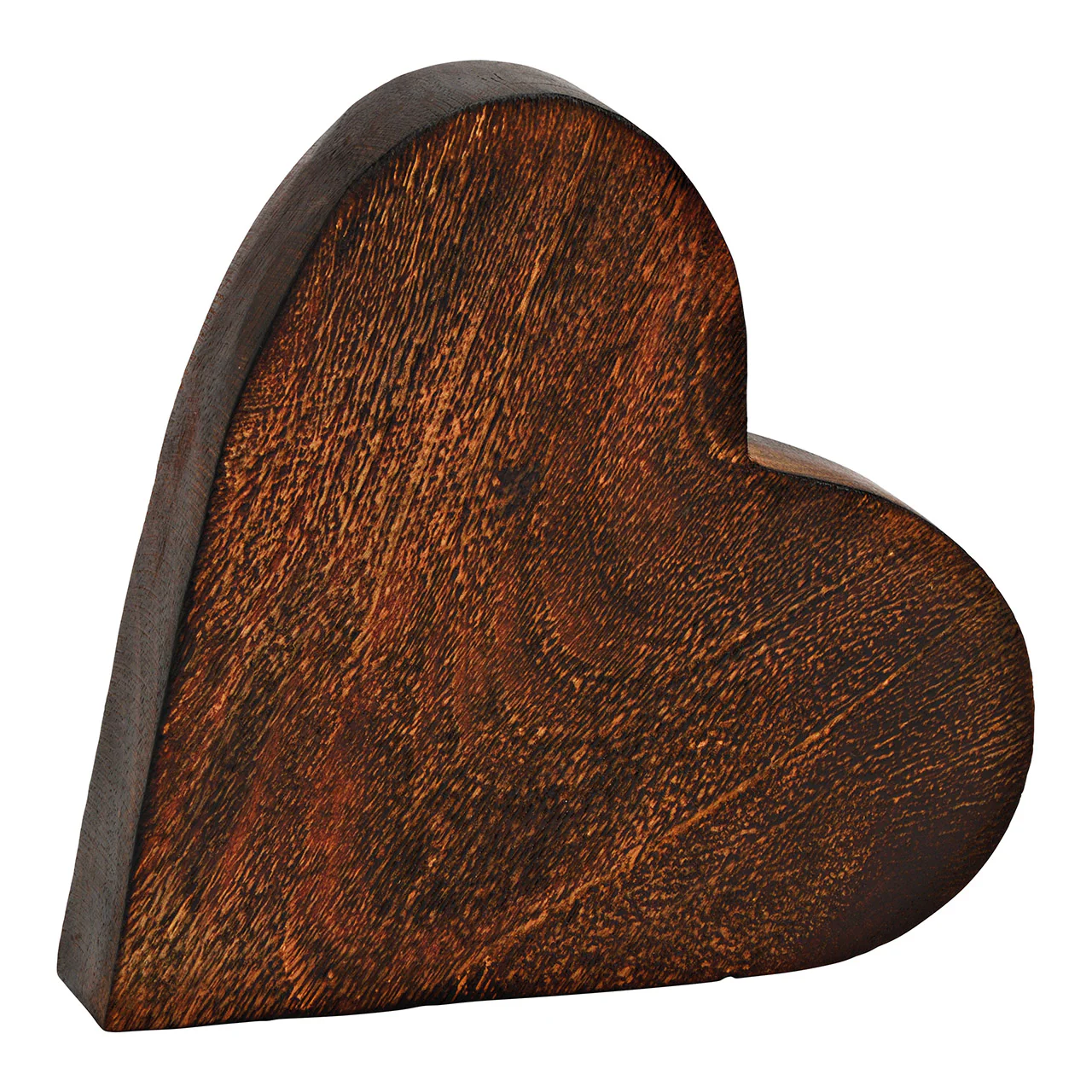 Mr Beam Herz, Mangoholz, braun, 19x18x4cm