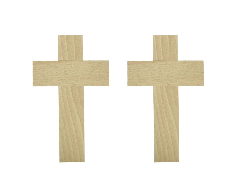 Mr Beam Holzkreuz, Buche, 20x12cm, 2er Pack