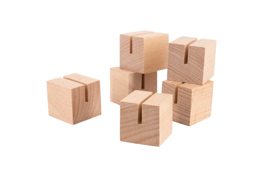 Mr Beam Kartenhalter "mini", Buche, 3x3x3cm (48er Pack)