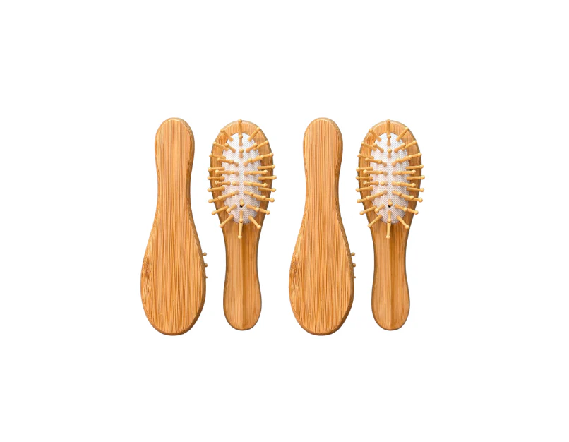 Mr Beam Mini Bürste Bambusholz, 14,5cm, 4er Pack