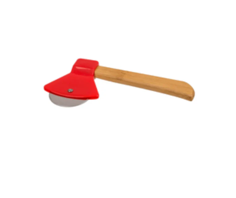 Mr Beam Pizzaschneider Axt, Bambus/Edelstahl, 18cm