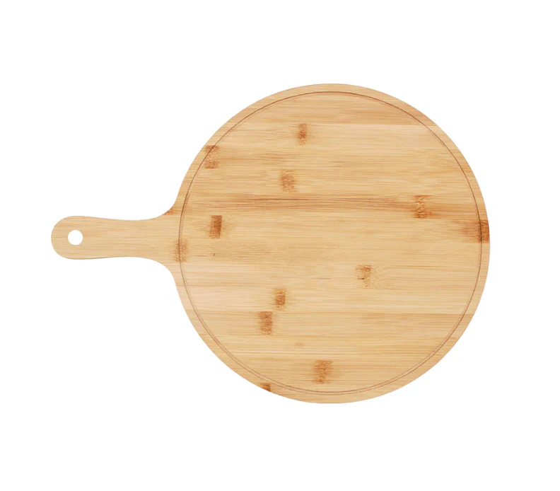 Mr Beam Servierbrett aus Bambus, rund, 43x1x31cm