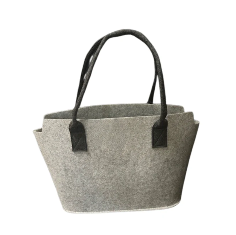 Mr Beam Shopping Bag, Filz, hellgrau, rechteckig, 35x16x26cm