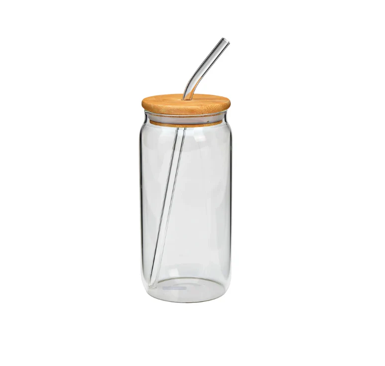 Mr Beam Trinkglas mit Bambusdeckel inkl. Glasstrohhalm (verschiedene Größen) - Image 4