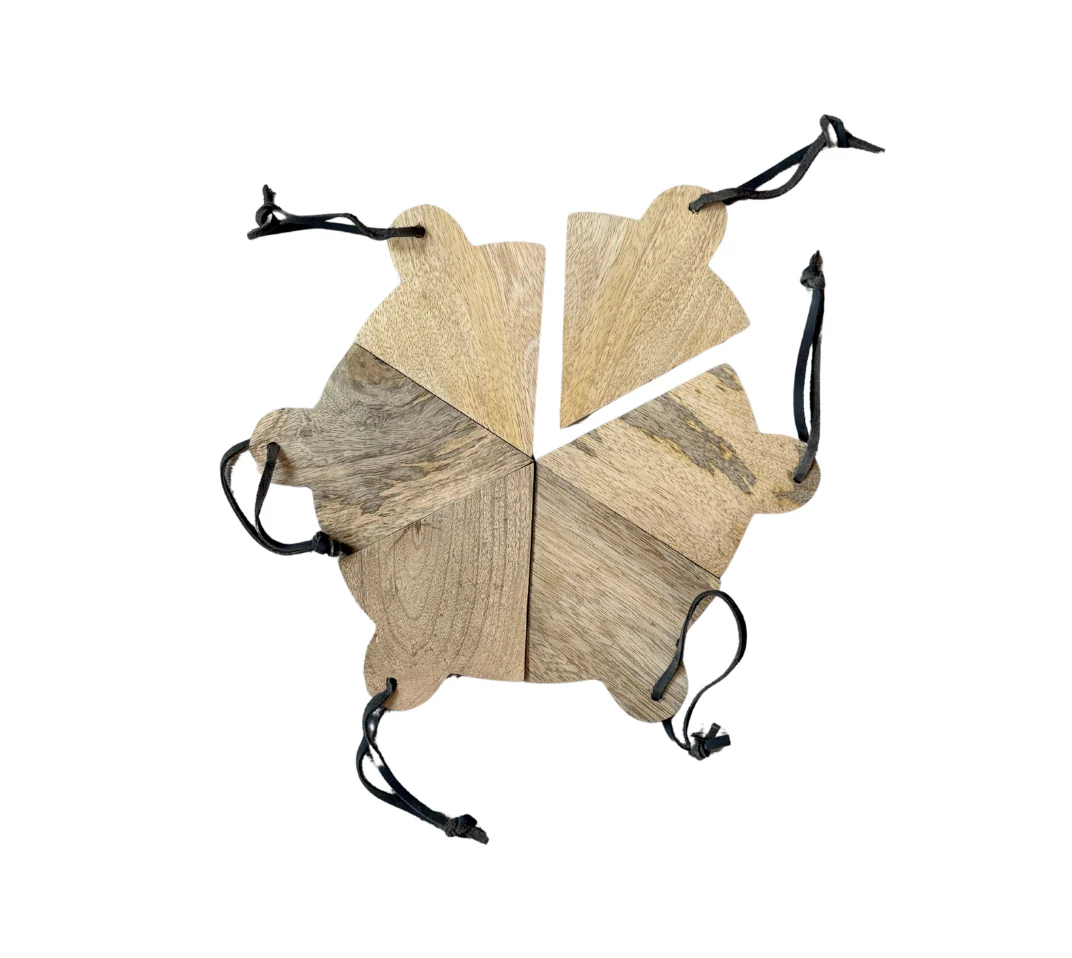 Mr Beam Untersetzer, Mangoholz, 6er Pack