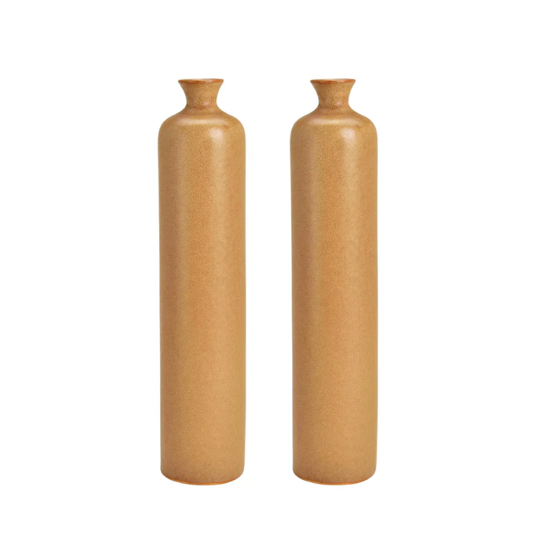 Mr Beam Vase, Keramik, braun, 29x6x6cm, 2er Pack