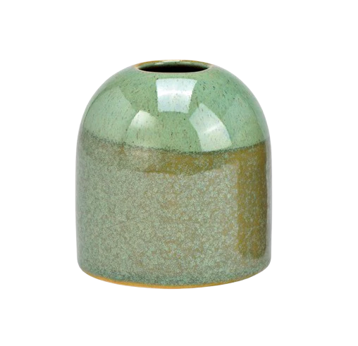 Mr Beam Vase, Keramik, grün/rosa, 8x9x8cm - Image 2
