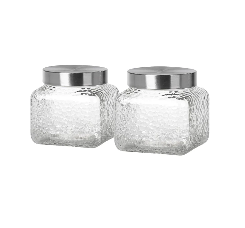 Mr Beam Vorratsglas mit Edelstahldeckel, 1350ml, 2er Pack