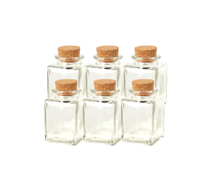 Mr Beam Vorratsglas mit Korkdeckel, 80ml, 6er Pack