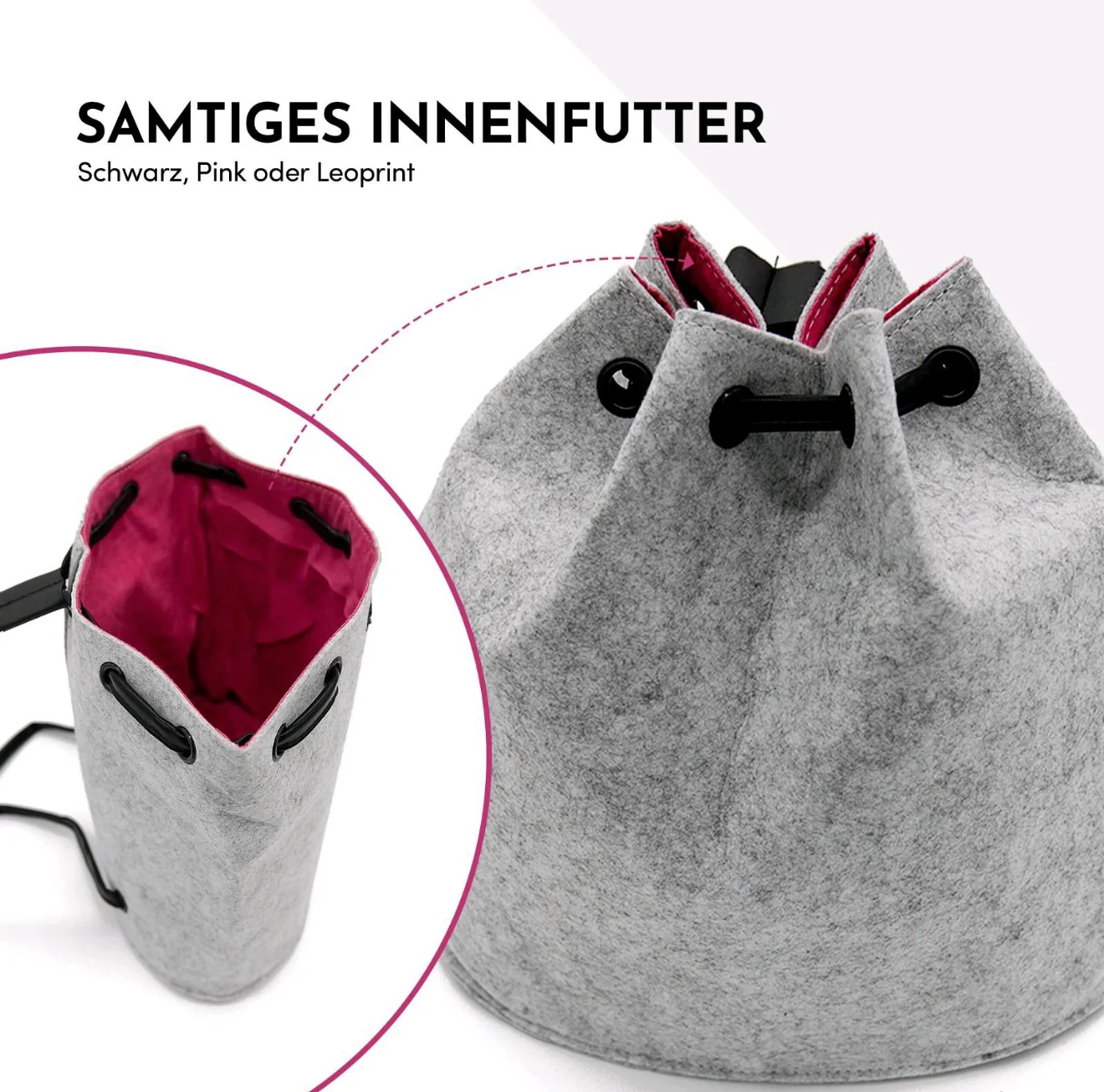 Rucksack, Filz (verschiedene Farben) - Image 3